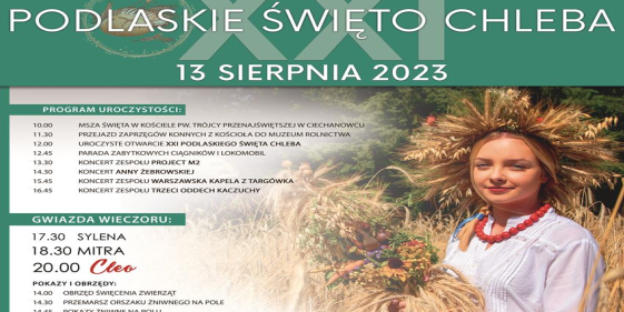 Podlaskie Święto Chleba, 13 sierpnia 2023